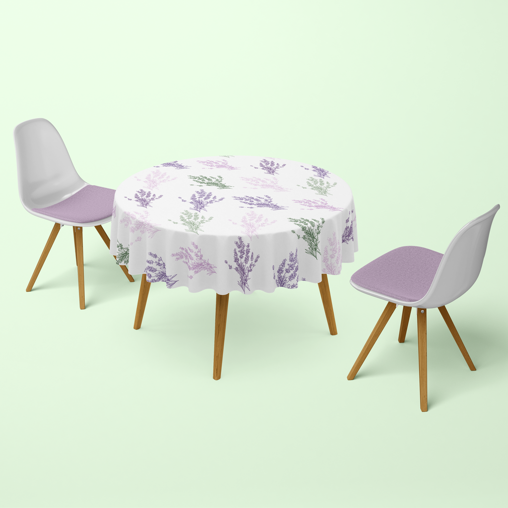 Nappe de table ronde Lavender imprimé