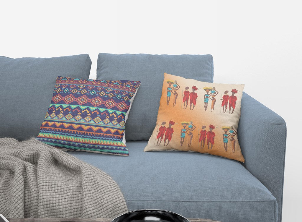 4 housses de coussin African, 40*40cm