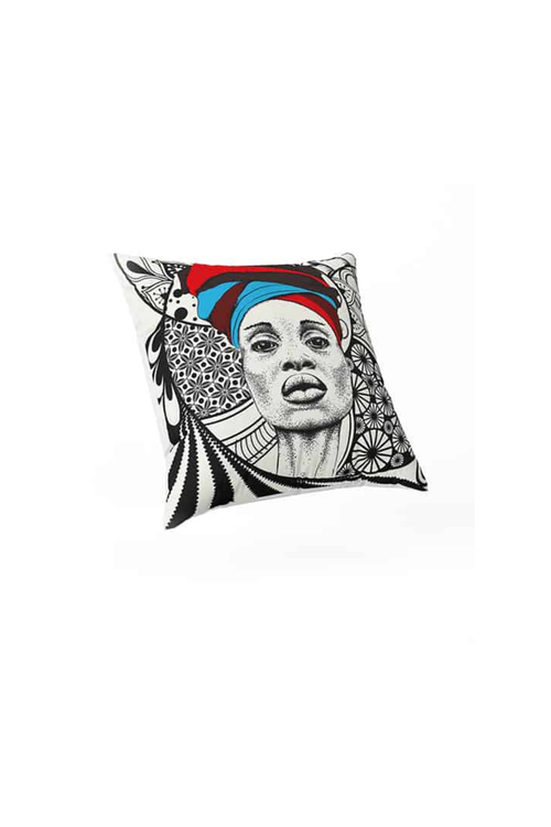 4 housses de coussin AfroWoman imprimées, 40*40cm