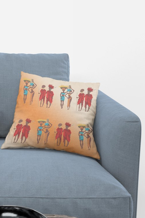 4 housses de coussin African, 40*40cm