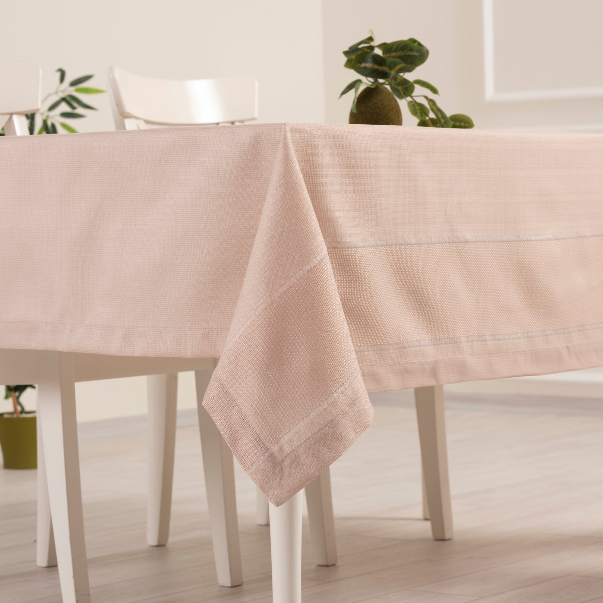Nappe de table rectangulaire Nora Beige – 160×220 cm