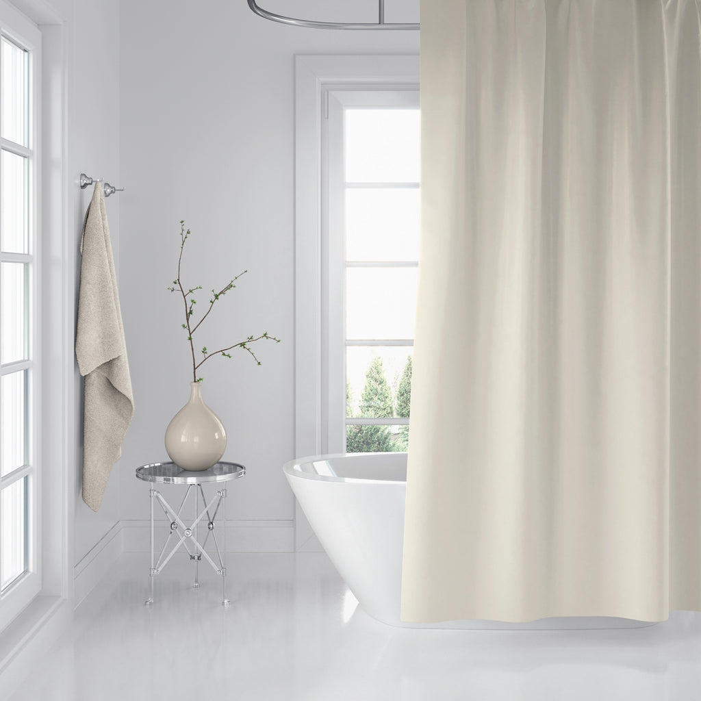 Rideau de Douche blanc cassé Imperméable 180 * 200cm