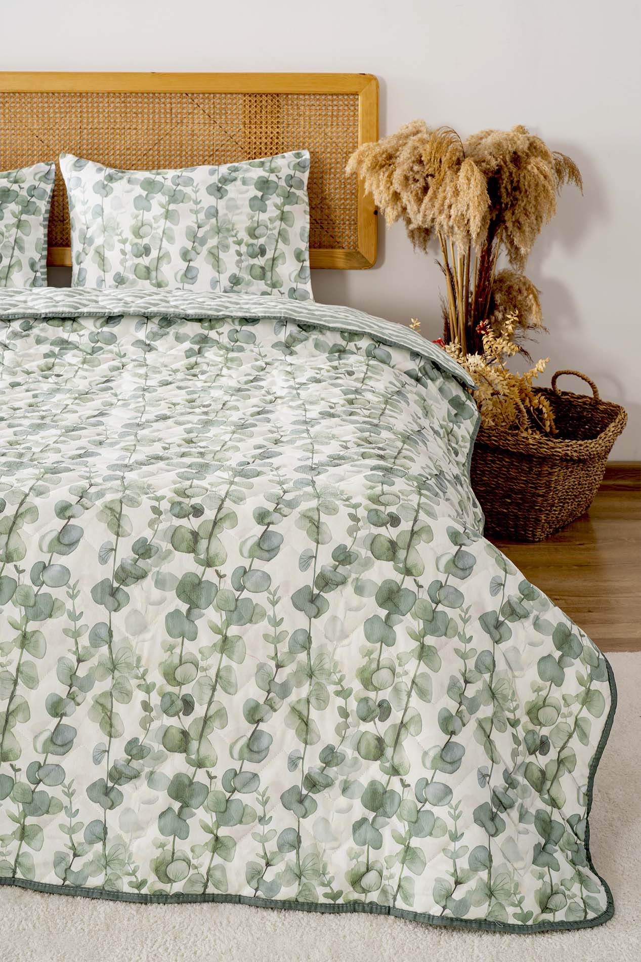 Couette bombée en polycoton Okaliptus