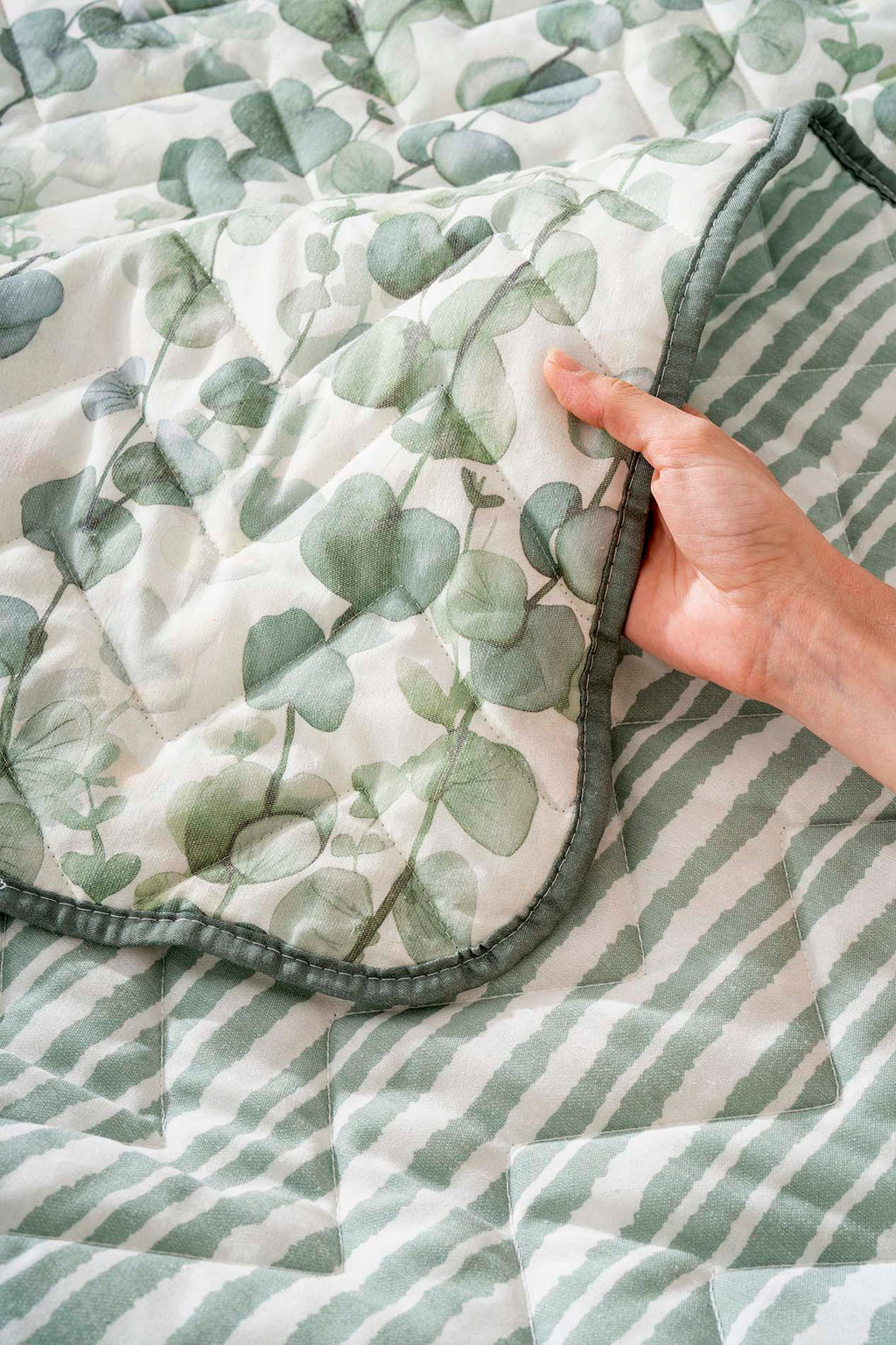 Couette bombée en polycoton Okaliptus