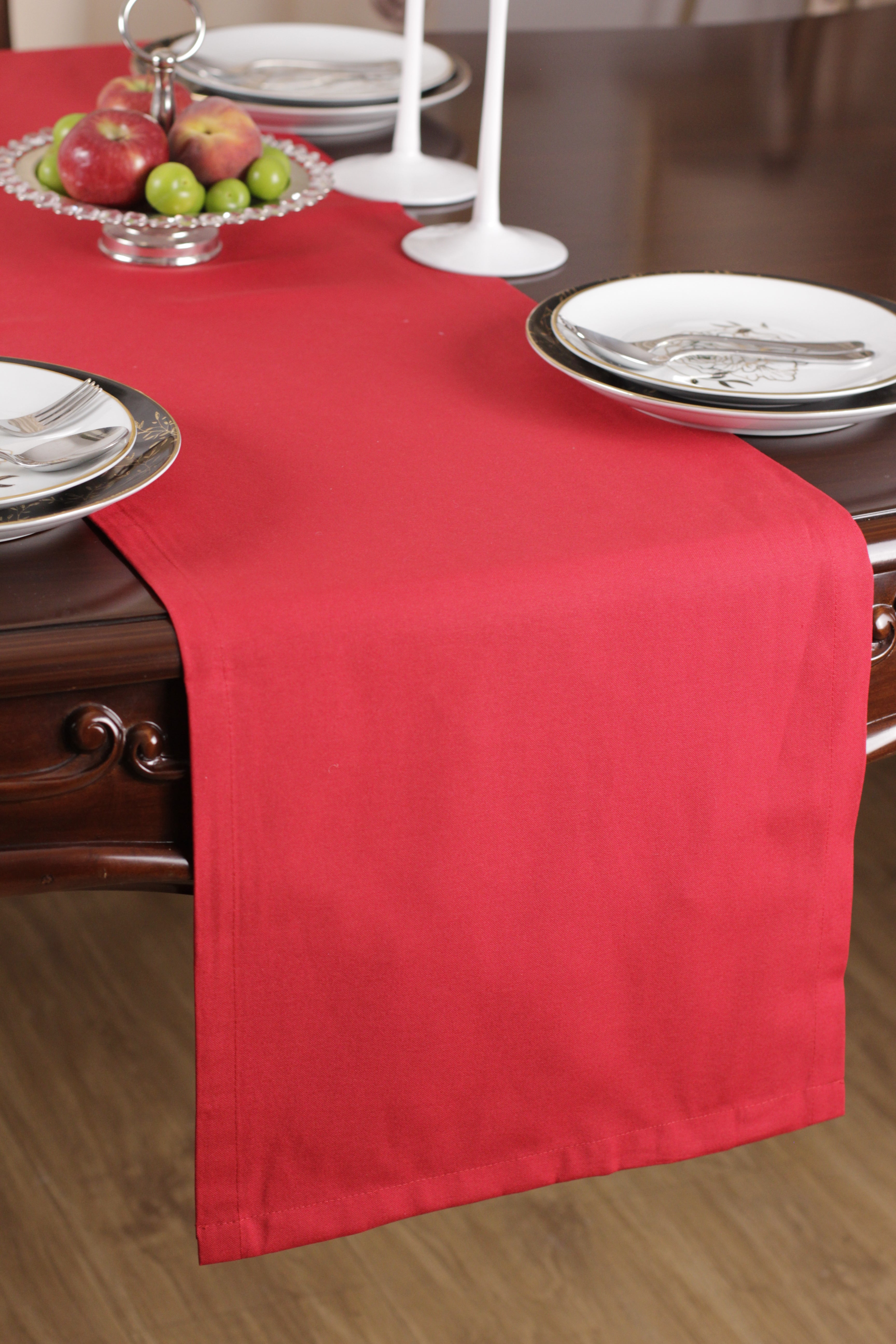 Chemin de table Polycoton Rouge 40*140cm