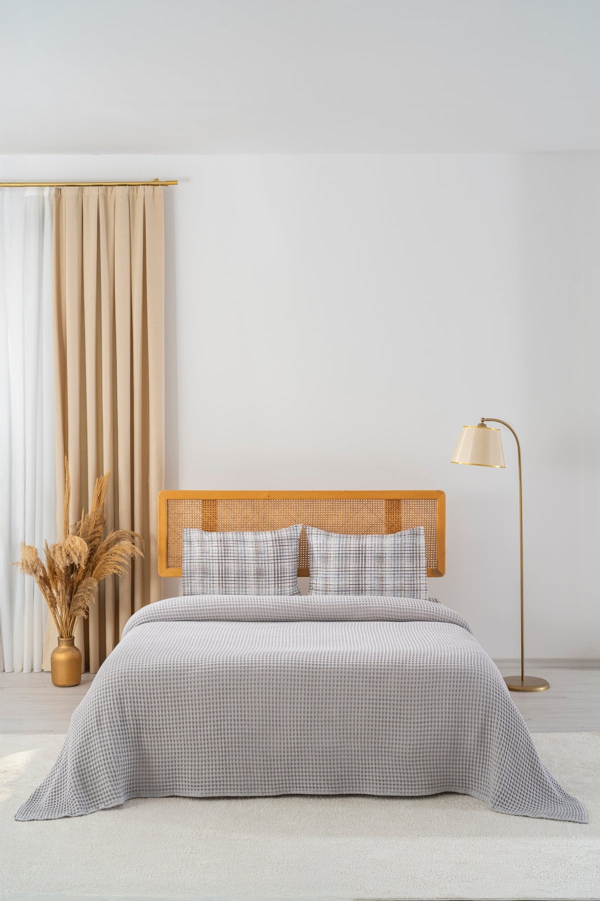 Parure de Piqué en Coton – 4 Pièces | Design Naturel & Moderne