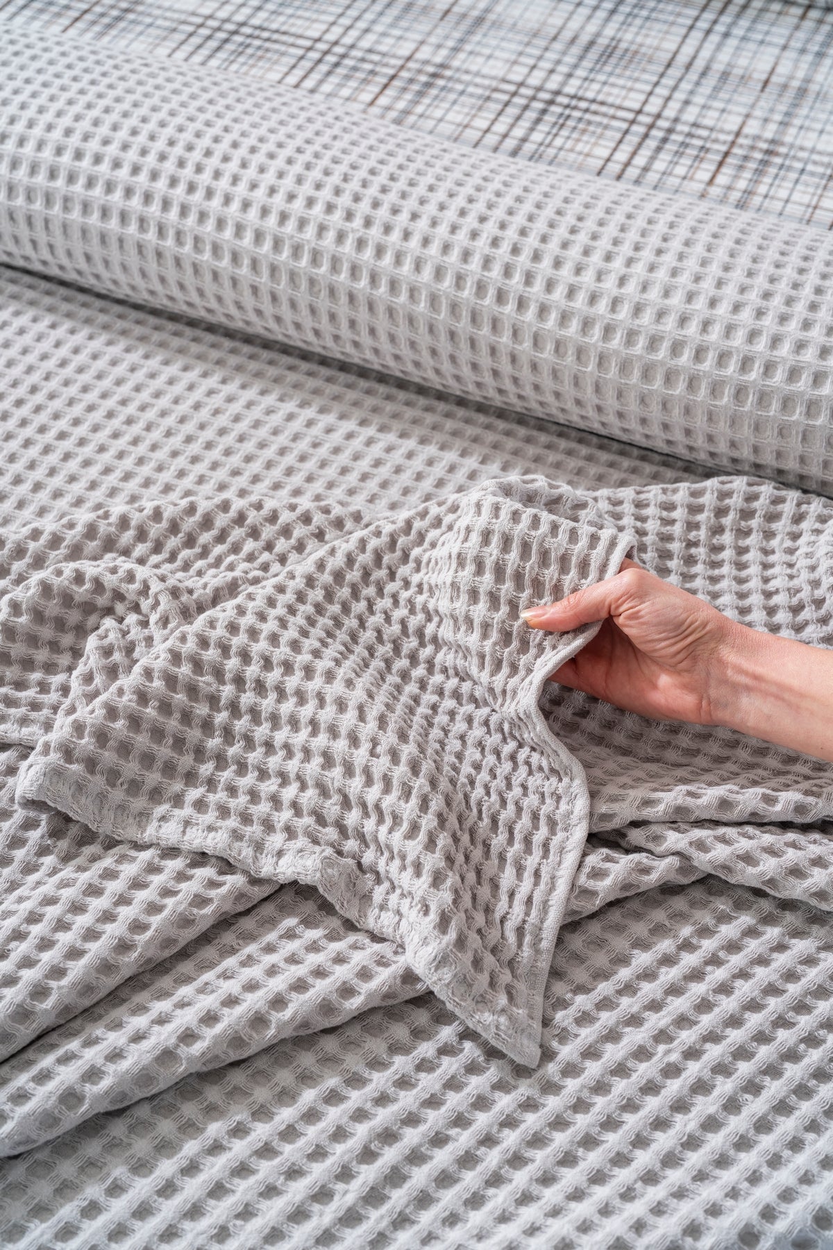 Parure de Piqué en Coton – 4 Pièces | Design Naturel & Moderne