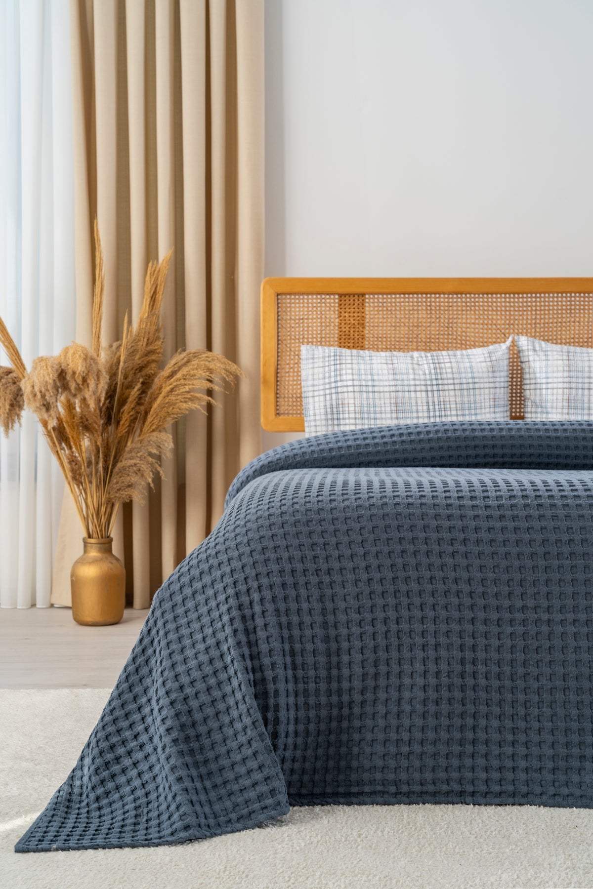 Parure de Piqué en Coton – 4 Pièces | Design Naturel & Moderne