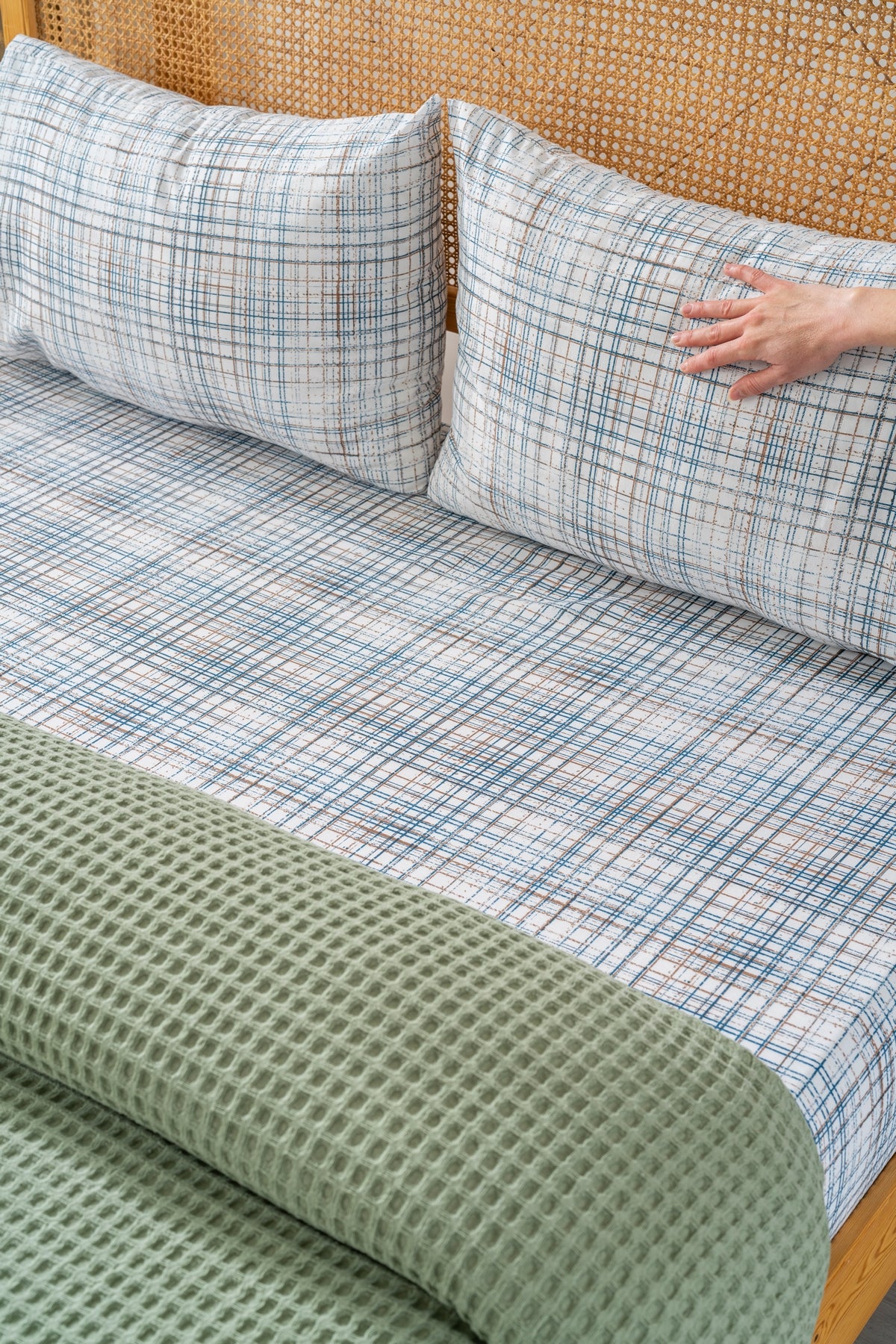 Parure de Piqué en Coton – 4 Pièces | Design Naturel & Moderne