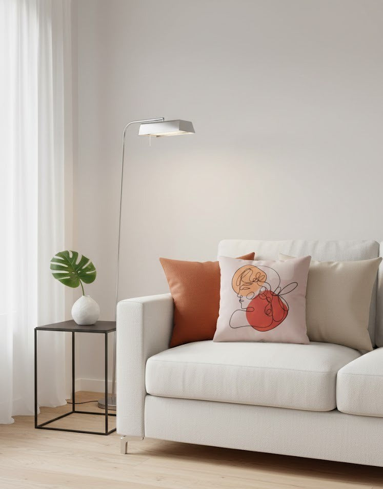 Ensemble de 4 housses de coussin imprimées Femal line 43×43 cm