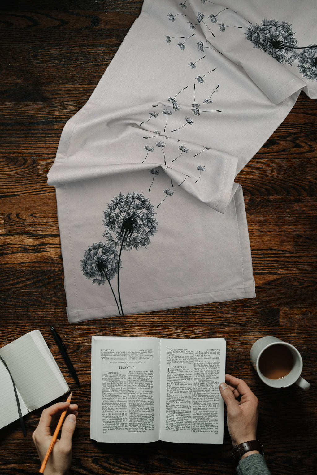 Chemin de Table Imprimé Dandelion 45/150 cm