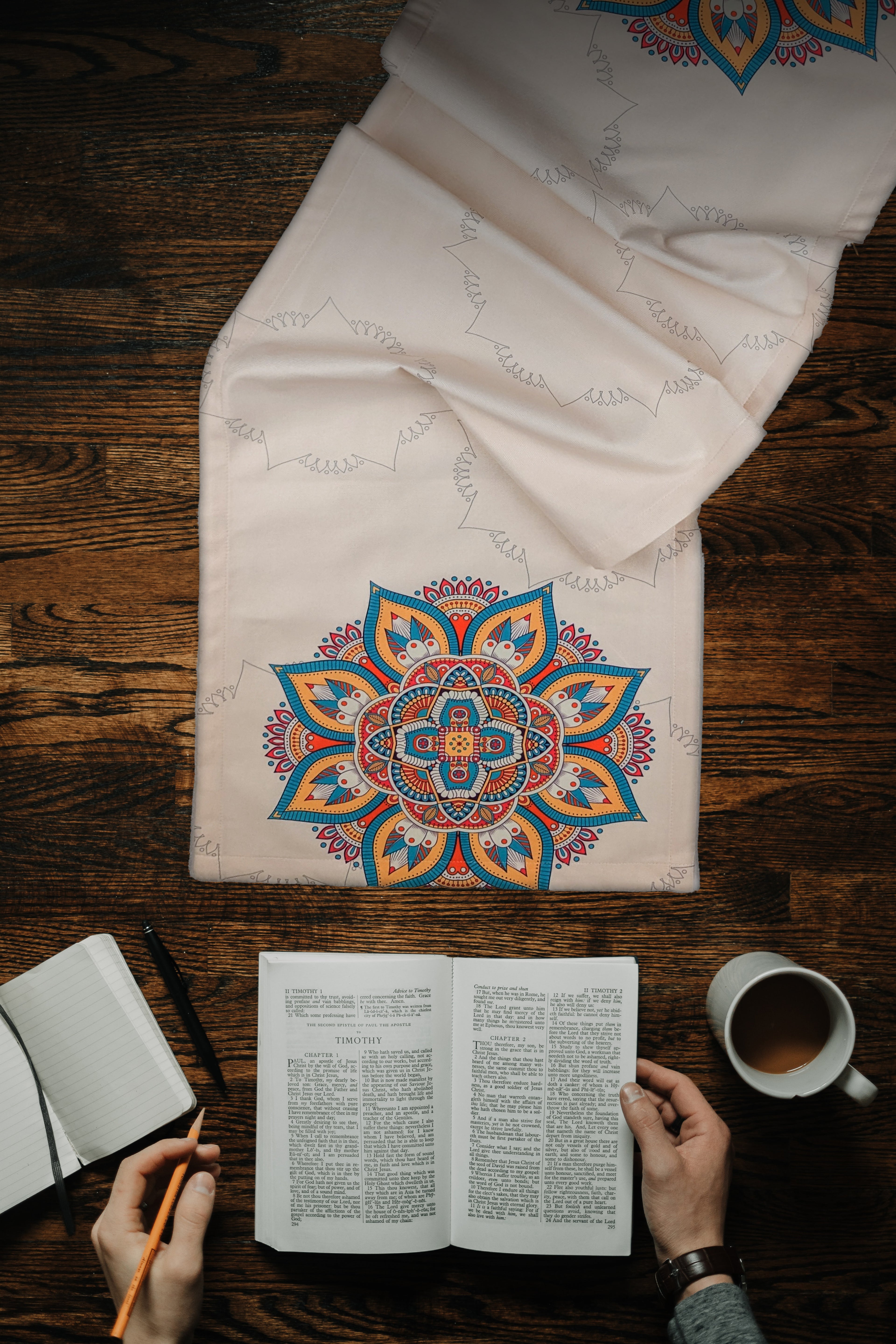 Chemin de Table Imprimé Géométrique 45/150 cm