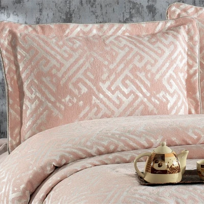 Couvre-Lit DIAMOND saumon 4 pièces