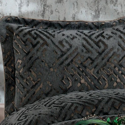 Couvre-Lit  DIAMON gris anthracite 4 pièces