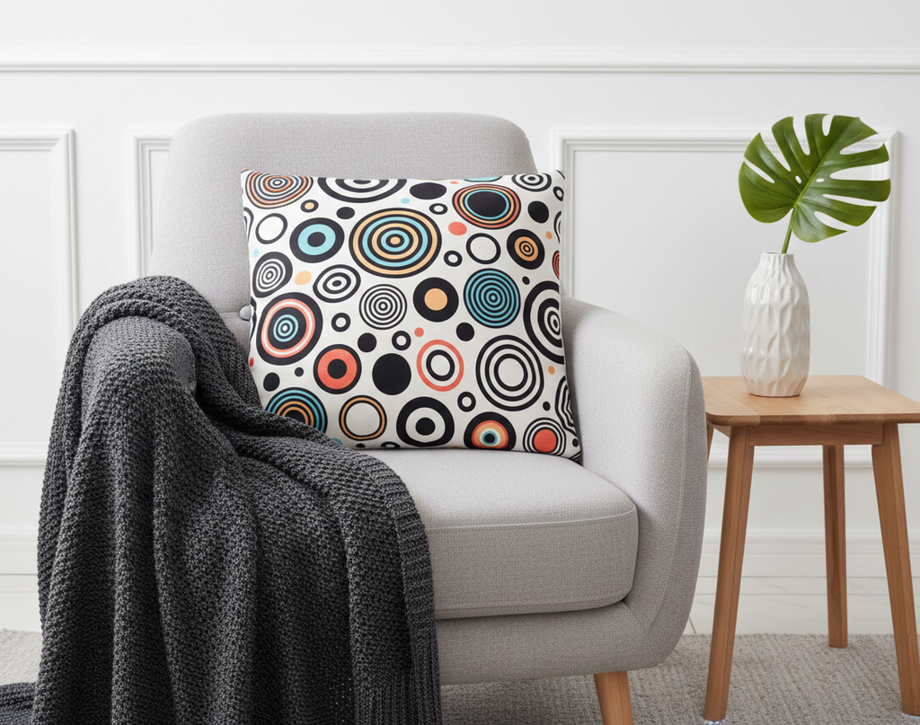 Ensemble de 4 housses de coussin imprimées Tropical 43×43 cm