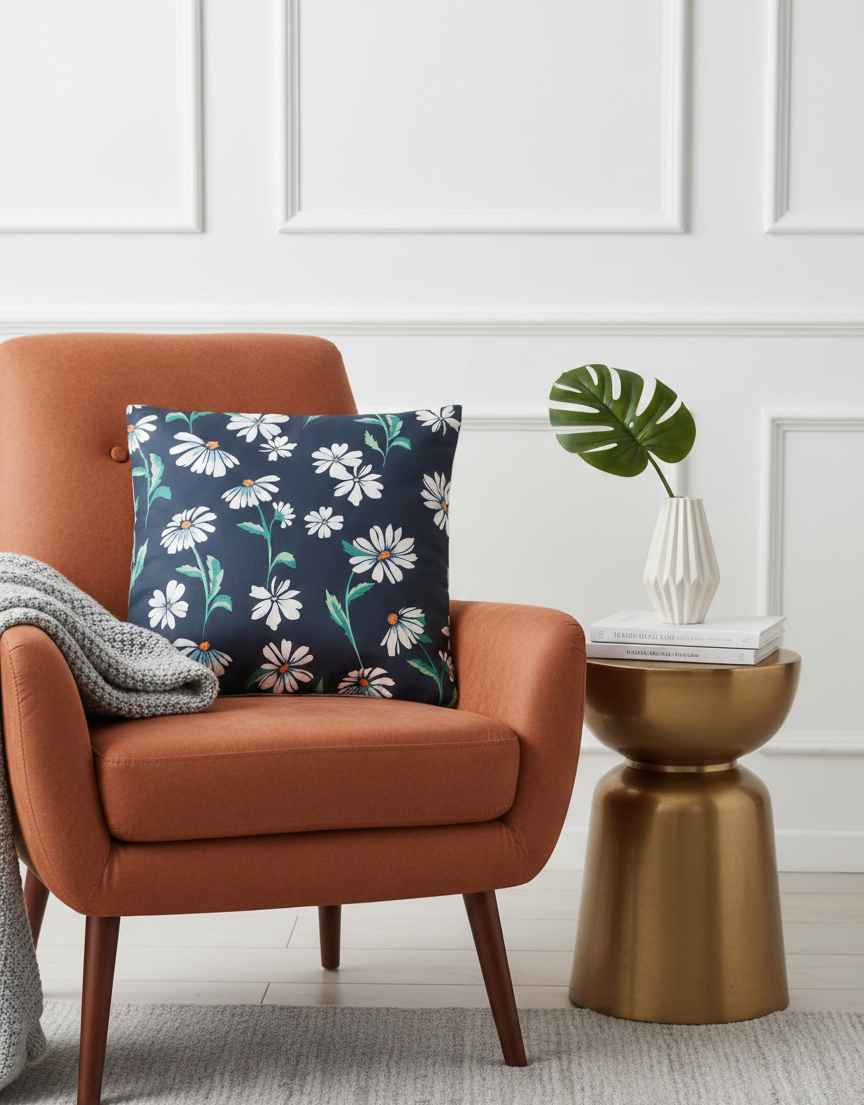 Ensemble de 4 housses de coussin imprimées Exotique 43×43 cm