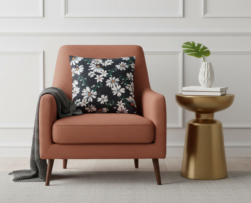 Ensemble de 4 housses de coussin imprimées Exotique 43×43 cm