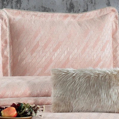 Couvre-Lit JULIA saumon 4 pièces