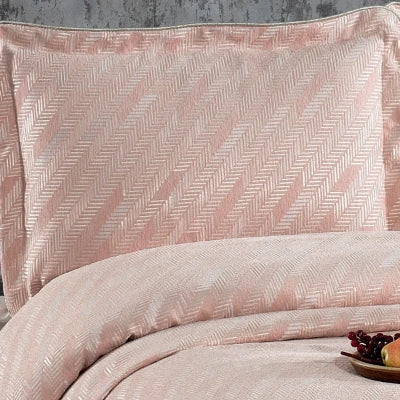 Couvre-Lit JULIA saumon 4 pièces