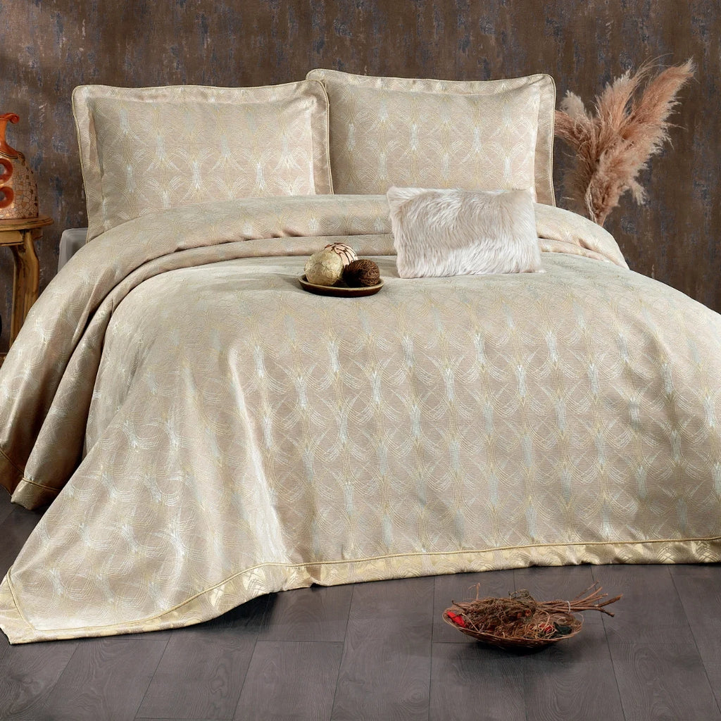 Couvre-Lit PODYUM  doré 4 pièces