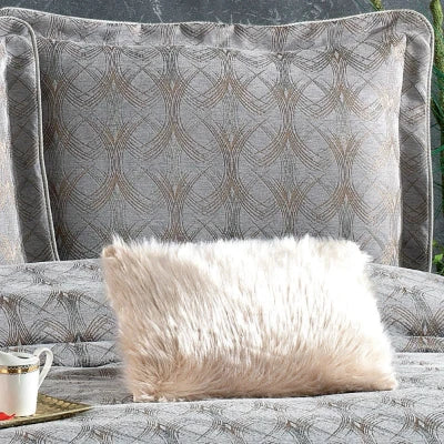 Couvre-Lit Podyum gris 4 pièces