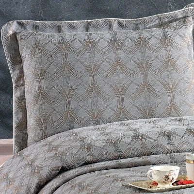 Couvre-Lit Podyum gris 4 pièces