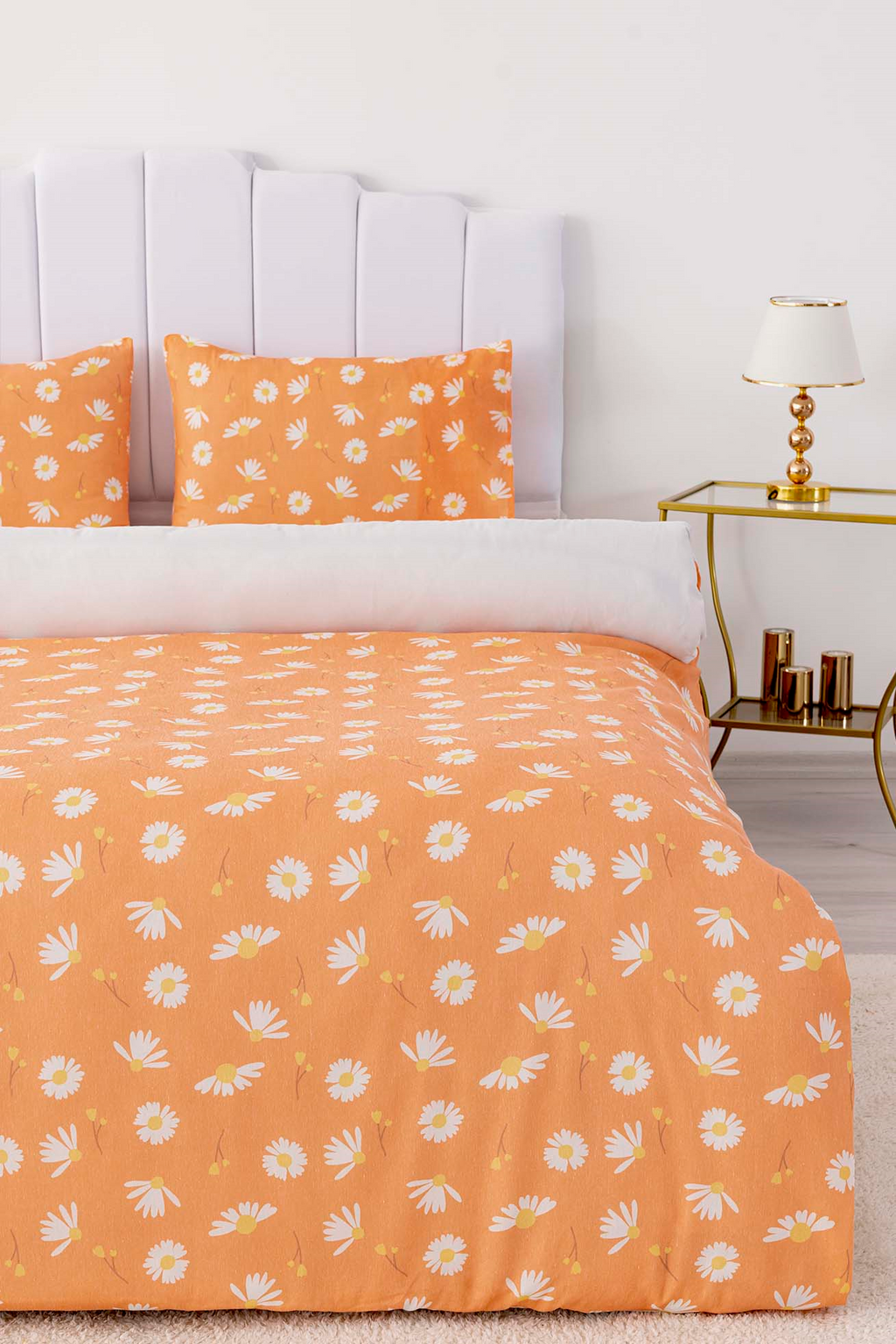 Ensemble de housse de couette double turuncu papatyalı