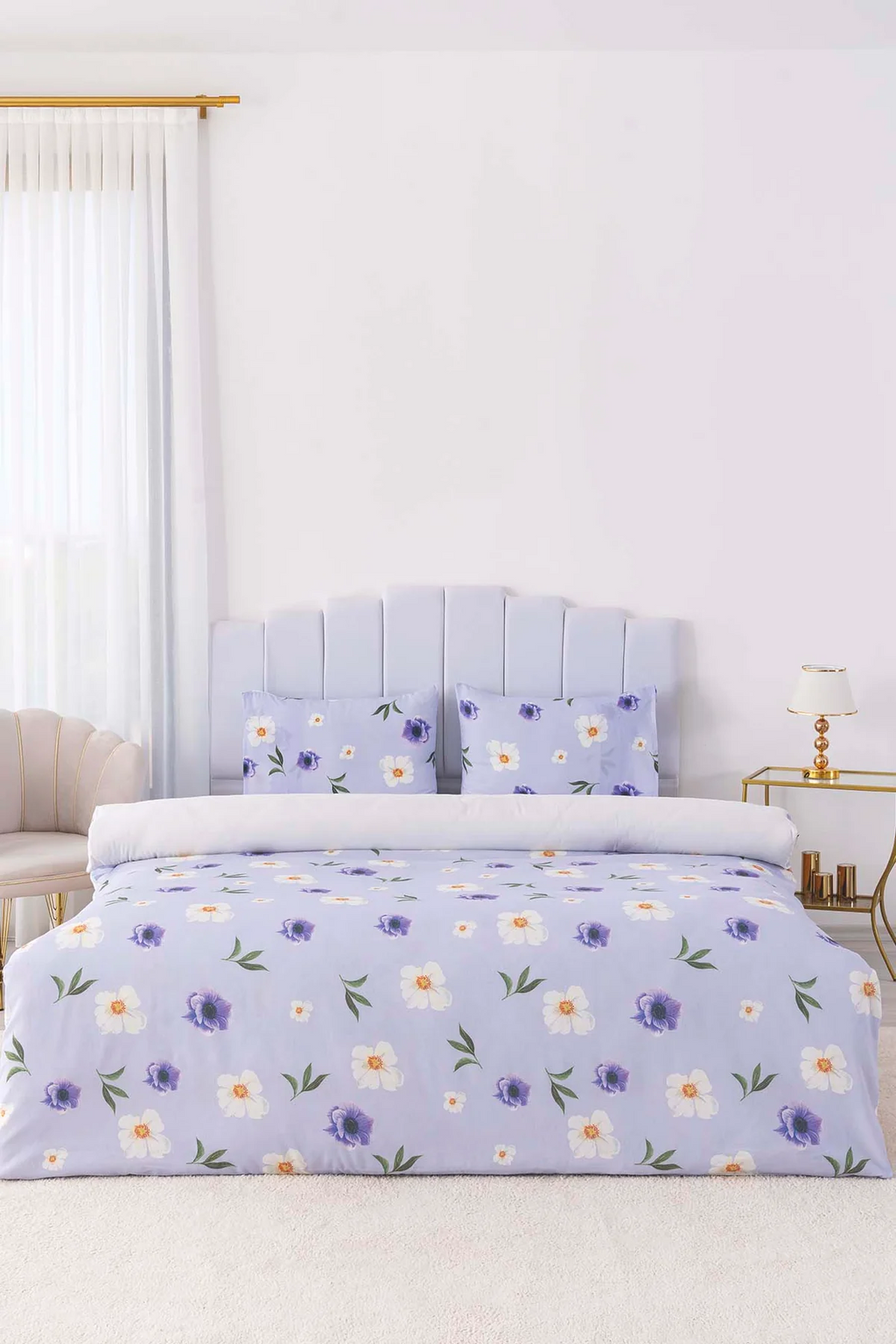 Ensemble de housse de couette double kır çiçekleri