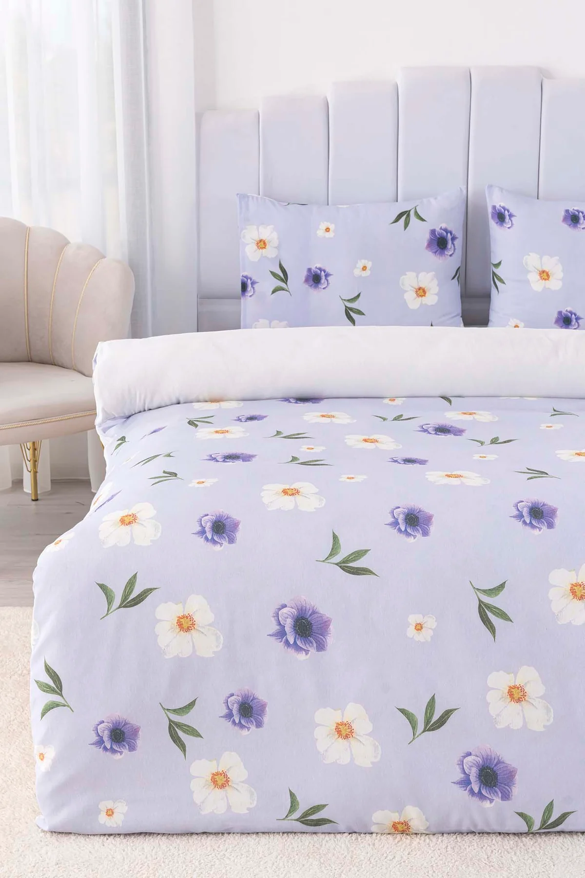 Ensemble de housse de couette double kır çiçekleri