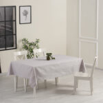 Nappe de table rectangulaire Nora Gris – 160×220 cm