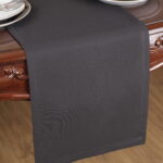 Chemin de table Polycoton Noir 40*170cm