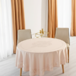 Nappe de table ronde Beige – 160 cm