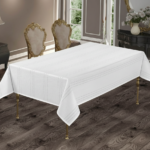 Nappe de table rectangulaire colber 150/220cm blanc