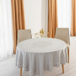 Nappe de table ronde Gris– 160 cm